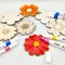 32 Pack Wood Flower Cutouts Unfinished Wooden Flower Hanging Ornaments DIY Flower Craft Gift Tags for Thanksgiving Christmas Home Party Decoration Craft Project